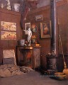 Intérieur d’un Studio avec Poêle Gustave Caillebotte